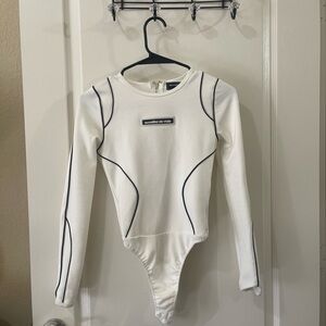 Maniere De Voir White and Black Bodysuit